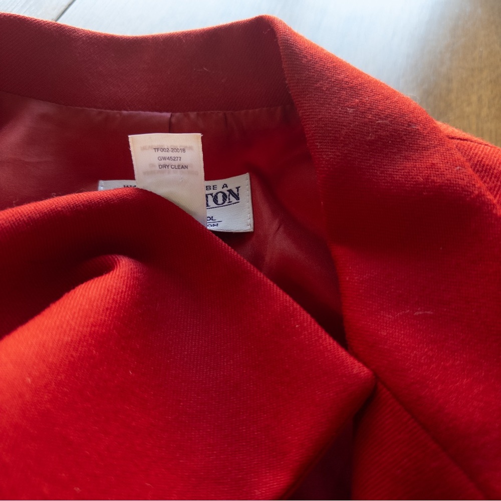 Vintage Pendleton Red 100% Virgin Wool Double Breasted Blazer Jacket, size 12 - Picture 6 of 9